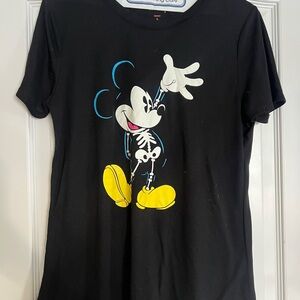 Disney Black Mickey Mouse Short Sleeve Tee